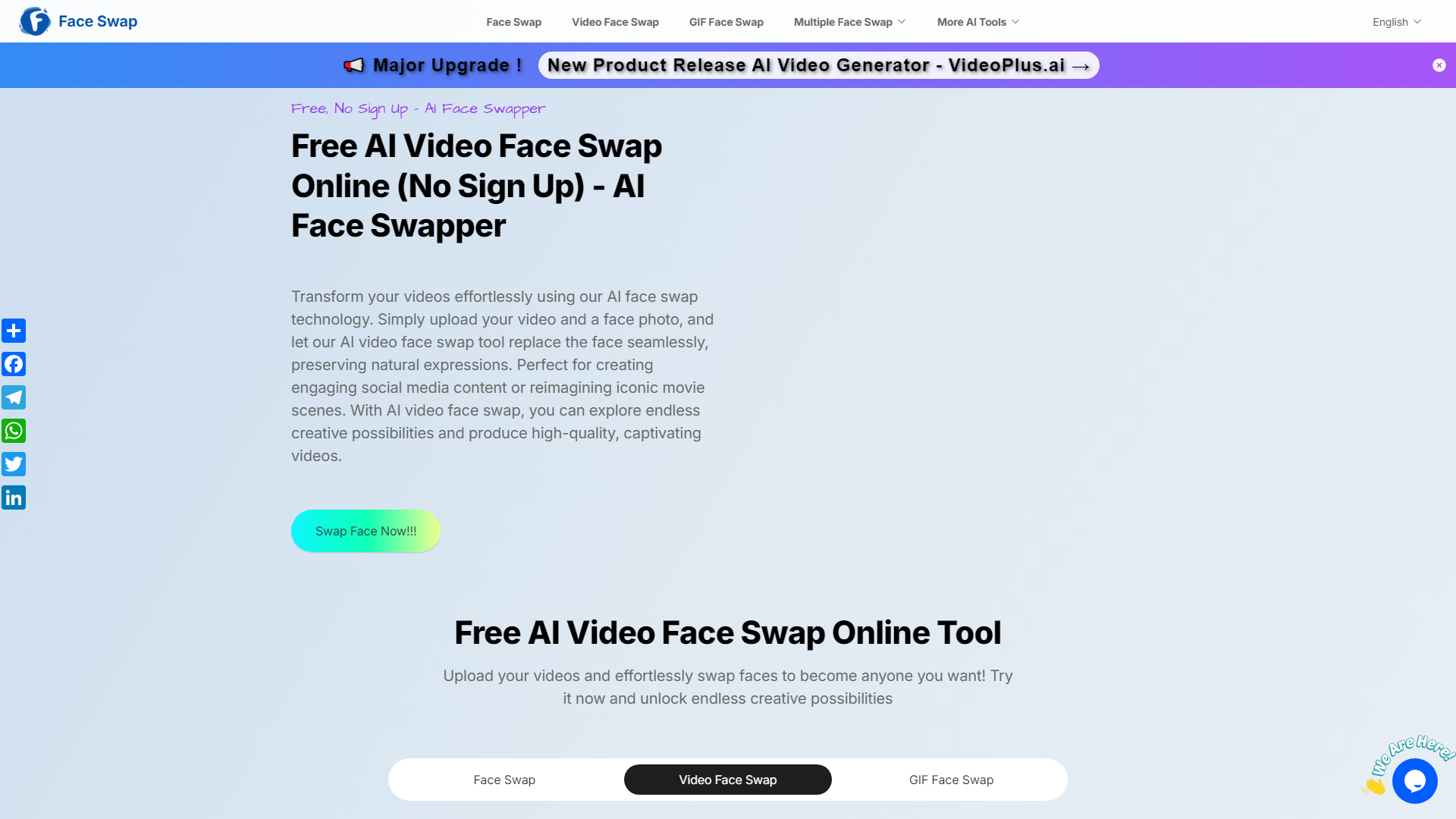 Бесплатный онлайн-сервис замены лиц в видео с ИИ (без регистрации) - AI Face Swapper