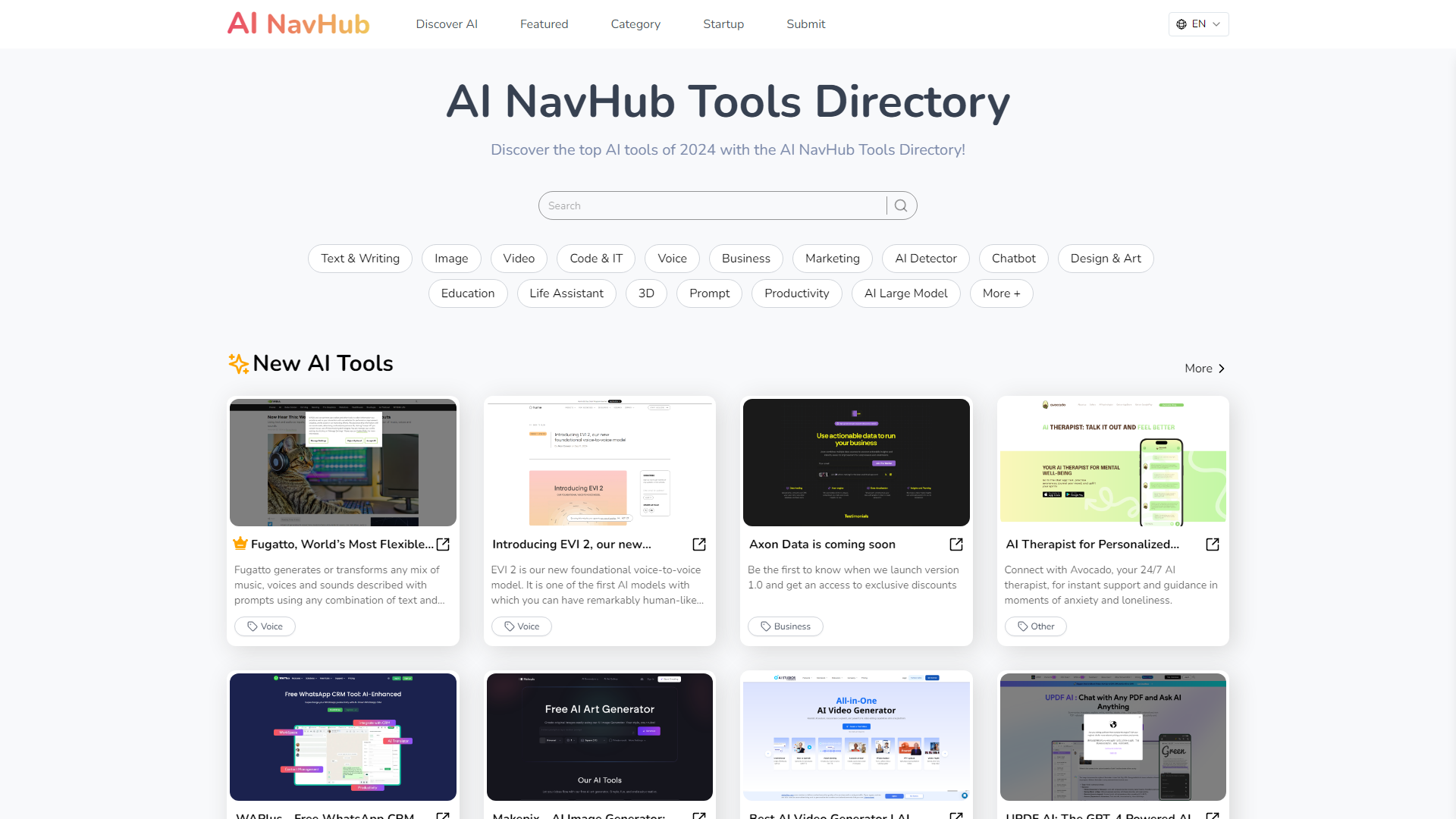 Obtén tus mejores herramientas de IA | Directorio de Herramientas de AI NavHub