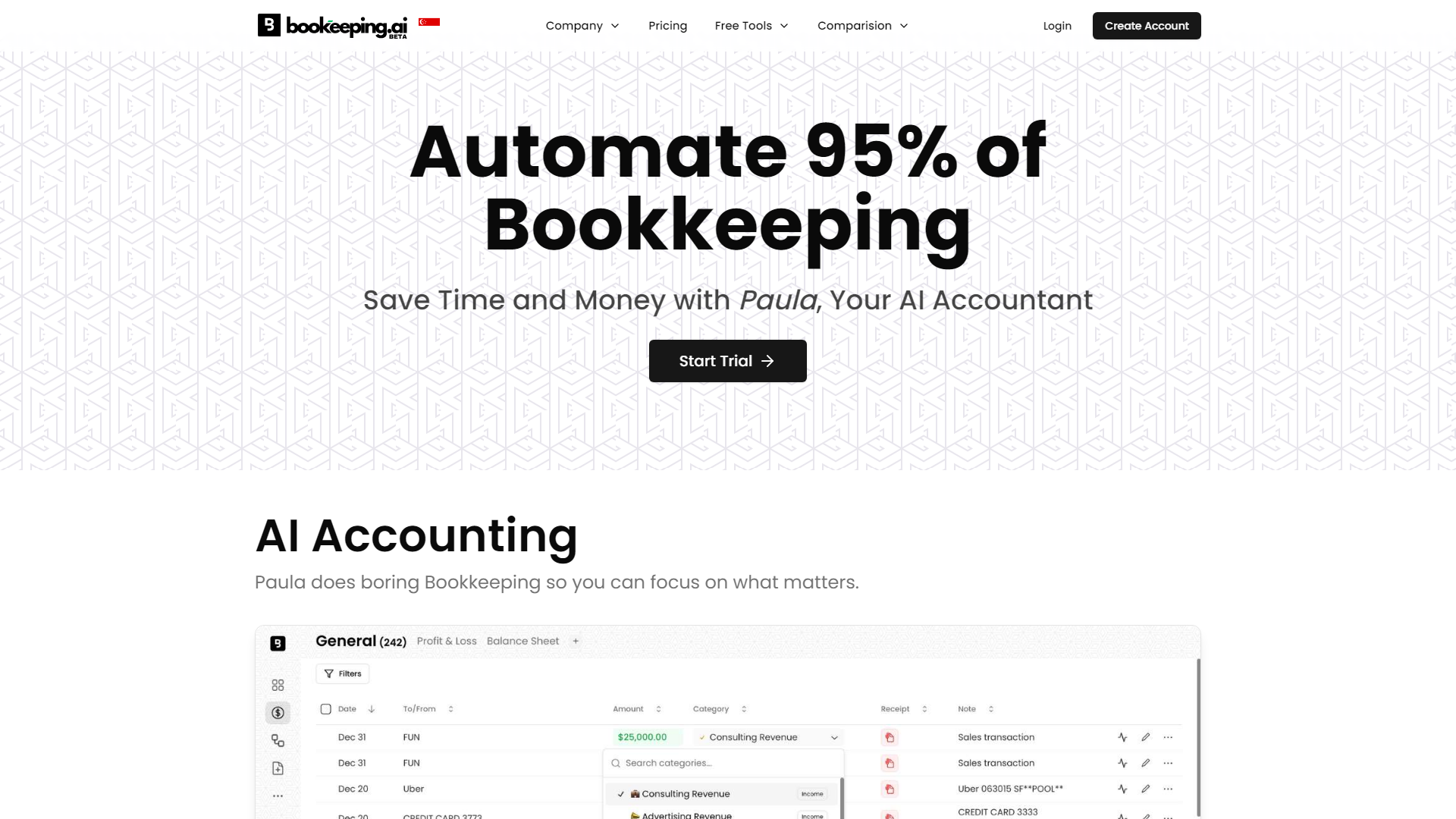 Bookeeping.ai : Discutez pour Compléter des Tâches Financières | Comptable IA