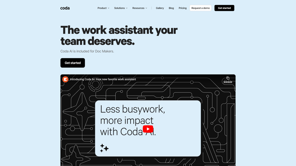 Coda AI, the work assistant your team deserves - Coda