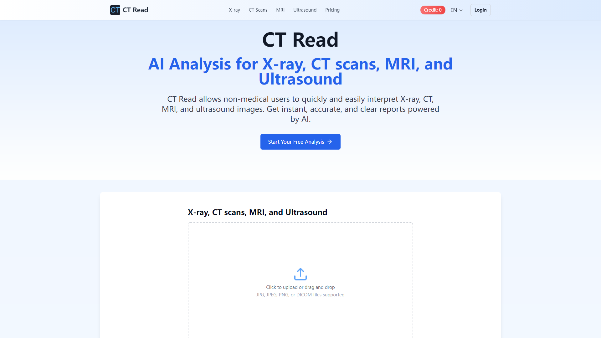 Ferramenta de Análise de Raios-X, Tomografias Computadorizadas, Ressonâncias Magnéticas, Ultrassom - Leitura de TC