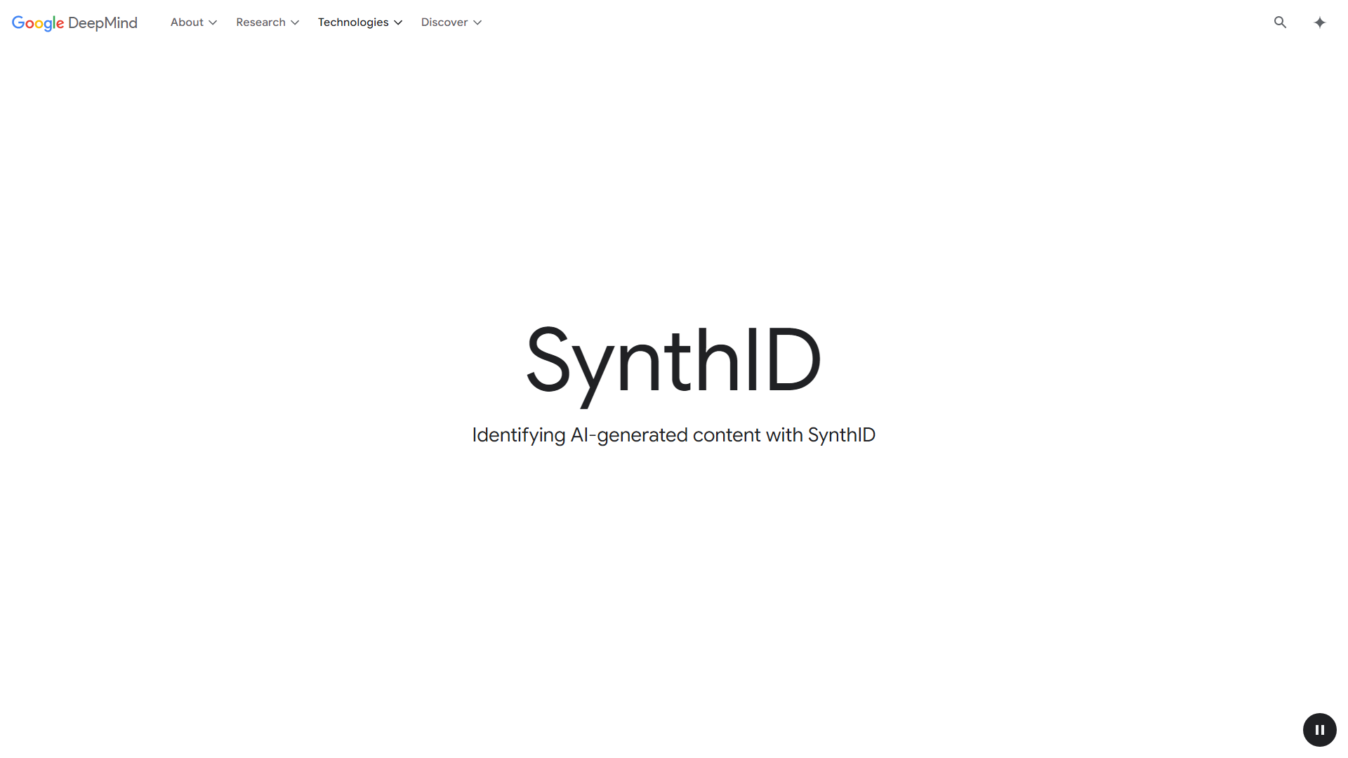 SynthID - 谷歌深度思维