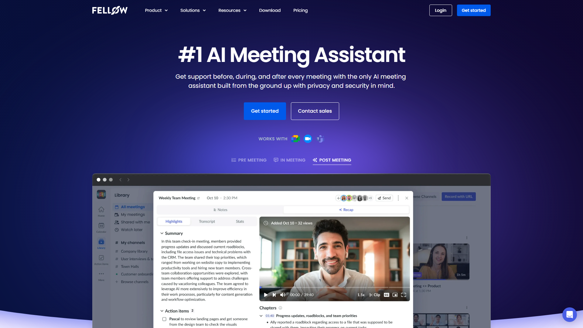 Fellow.app | AI Meeting Assistant and Note Taker