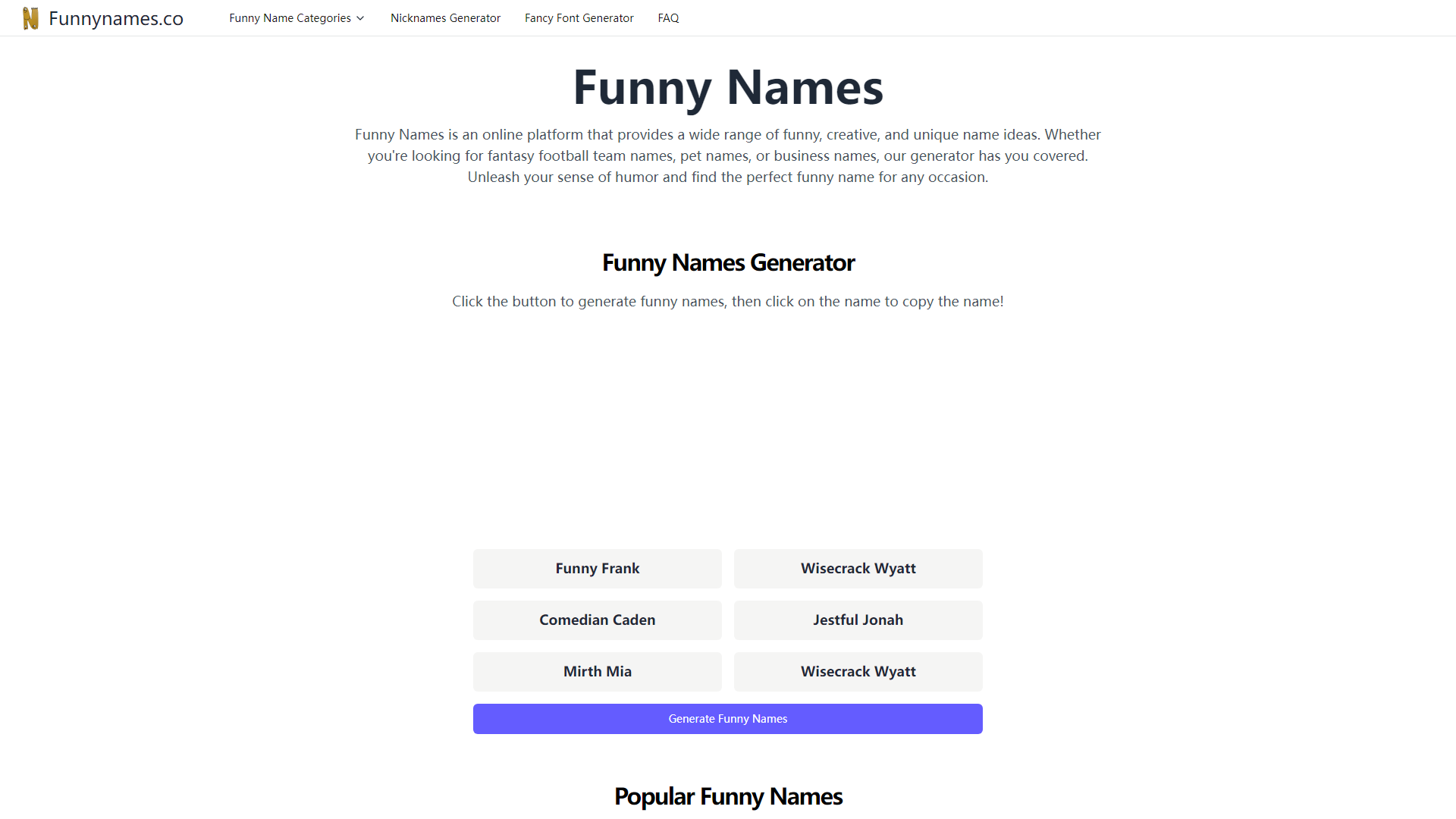 Funny Names - Discover Hilarious and Creative Names