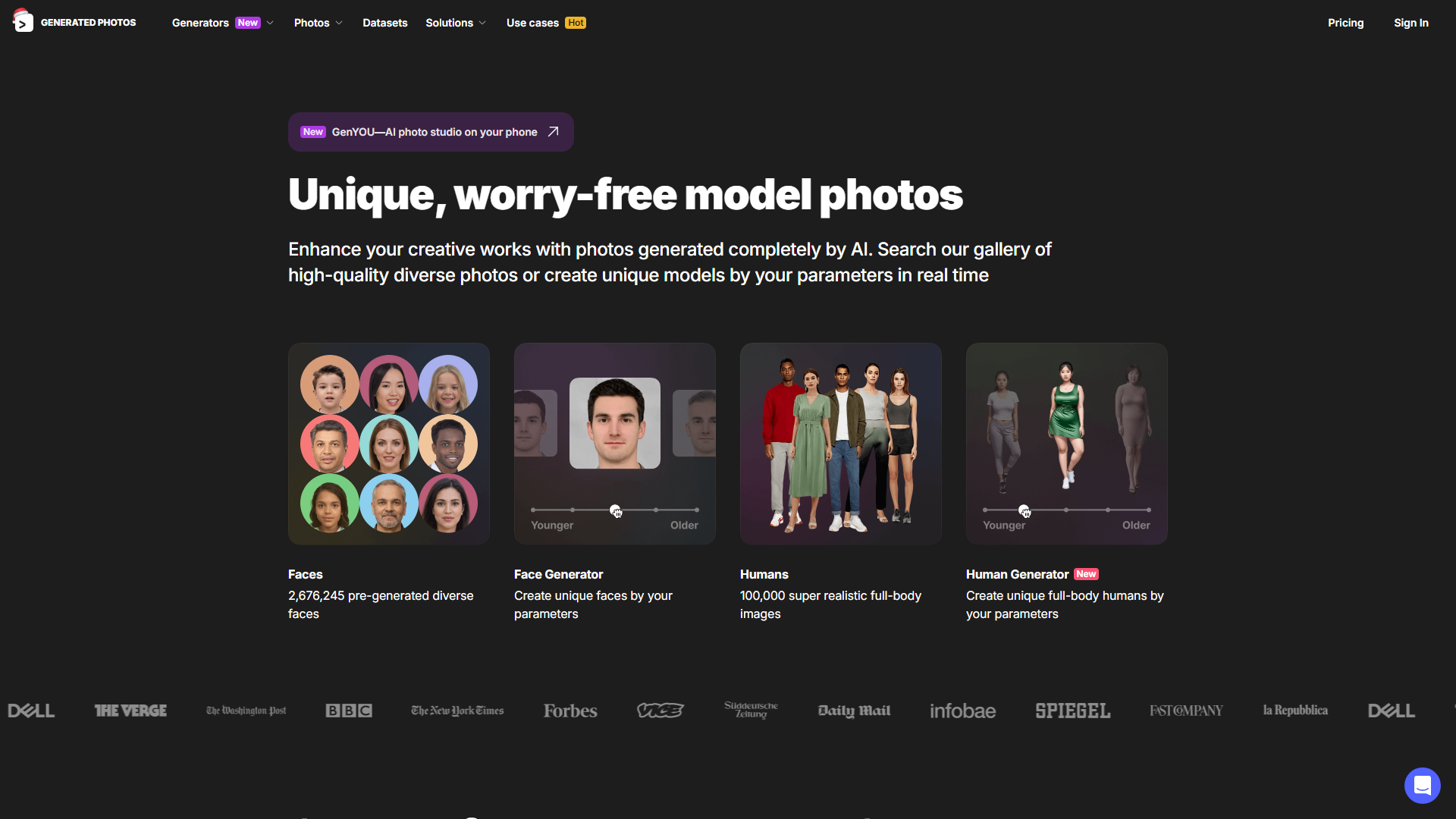 Generated Photos | Unique, worry-free model photos