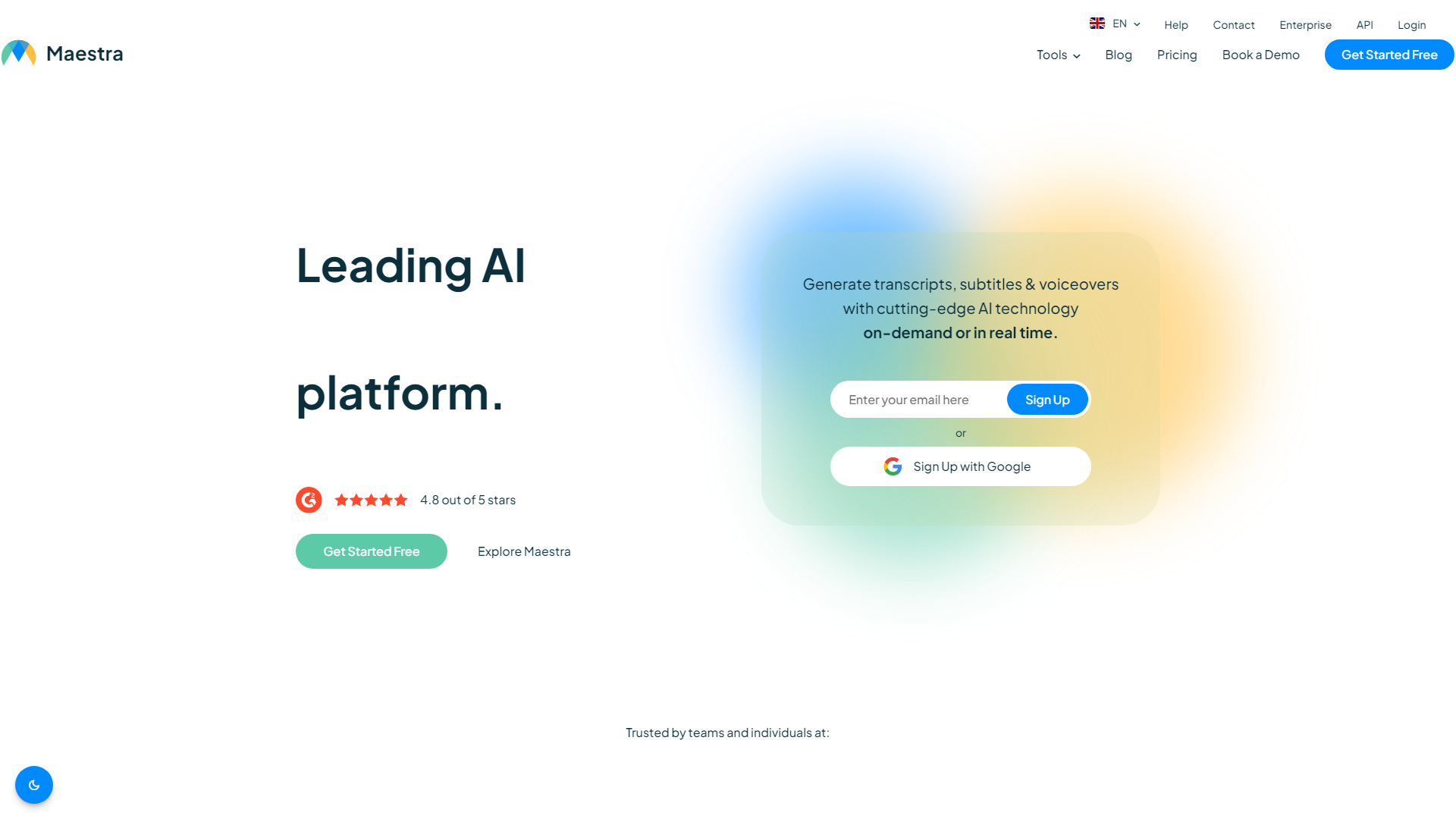 Plataforma de Transcrição de IA e Tradução em Tempo Real - Maestra