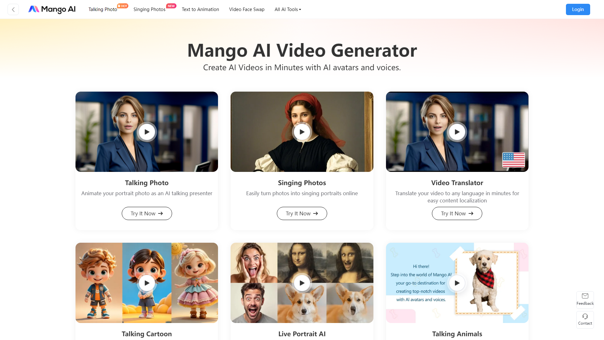 Mango AI - Gerador de Vídeo para Texto em Vídeo