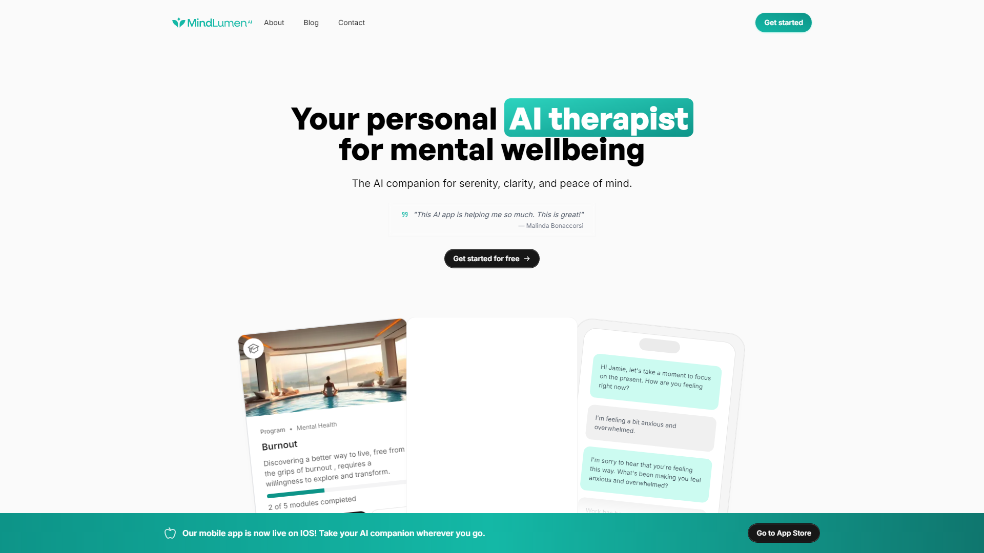 MindLumen | Your AI therapist for mental wellbeing