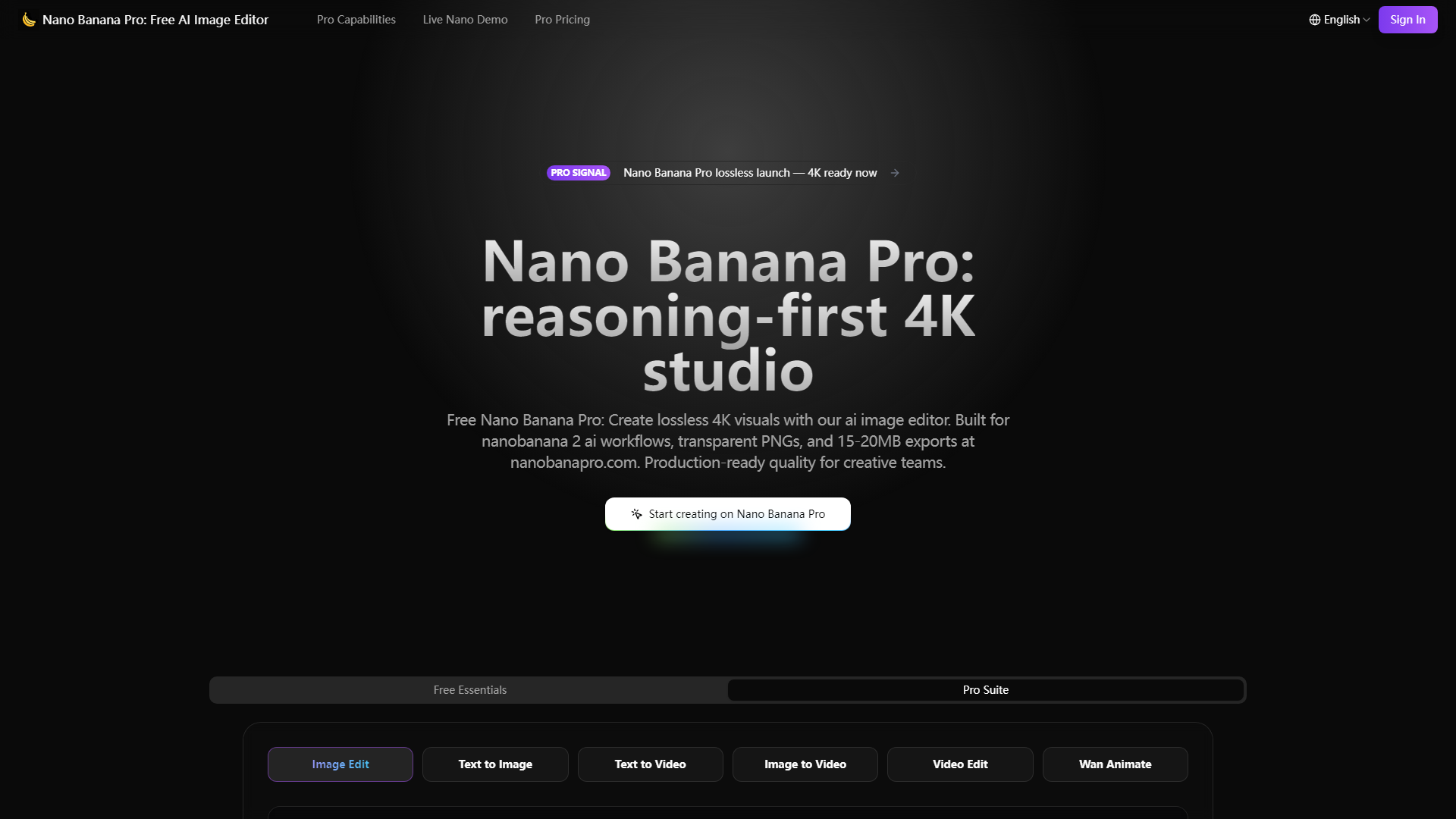 Nano Banana Pro: Free AI Image Editor - 4K Visuals in 10s