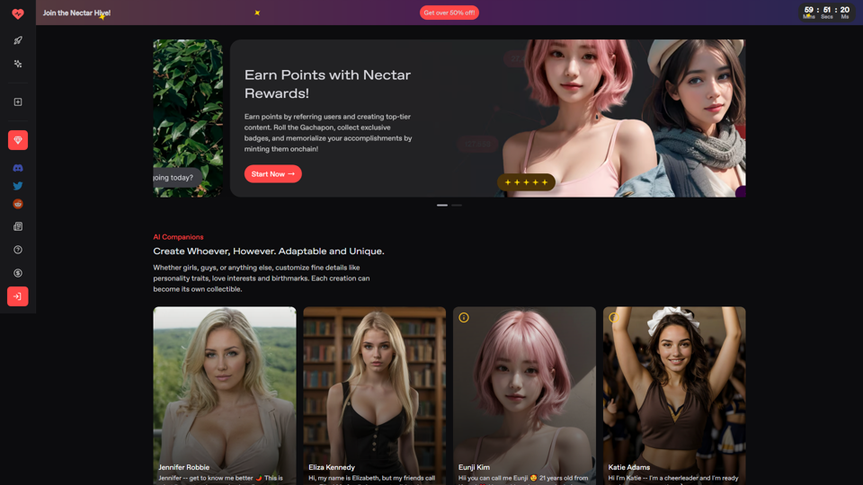 Nectar AI Compagno - Costruisci la Perfetta Ragazza AI