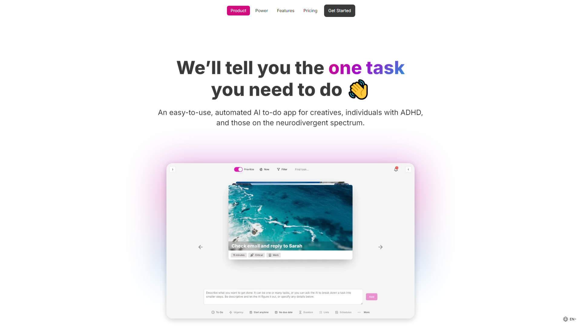 OneTask | AI to-do app for ADHD