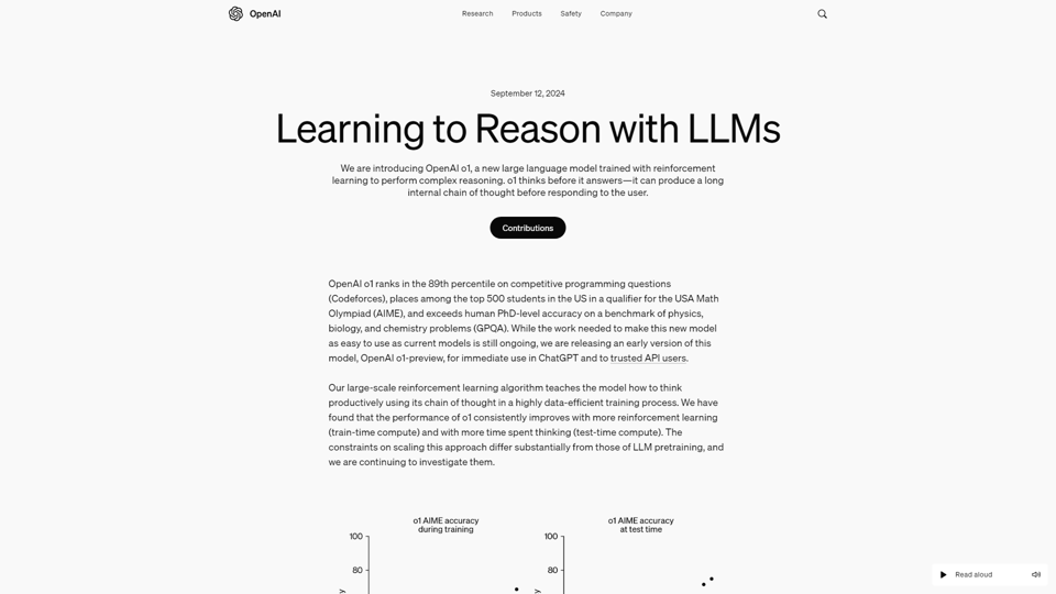 LLMs के साथ तर्क करना सीखना | OpenAI