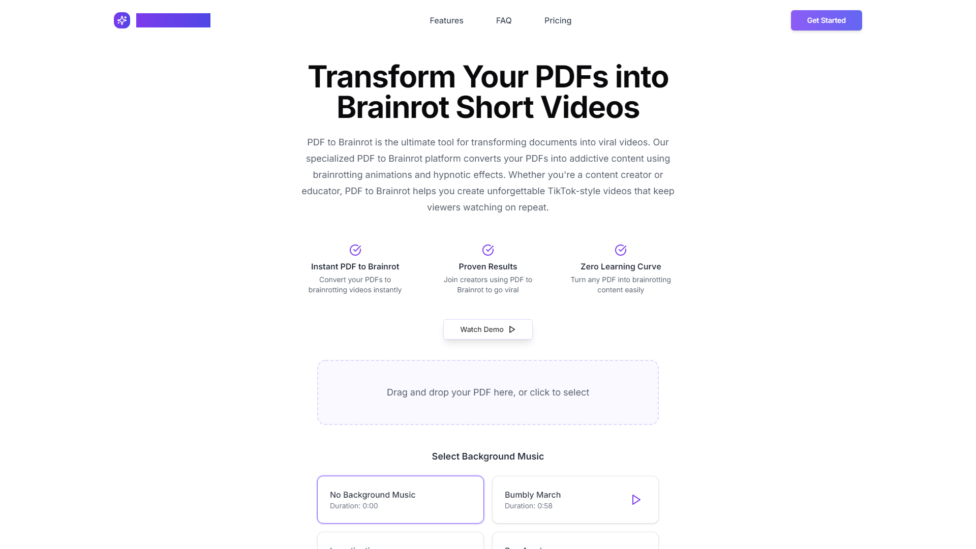 PDF to Brainrot - Convert PDF to Dynamic Short Videos