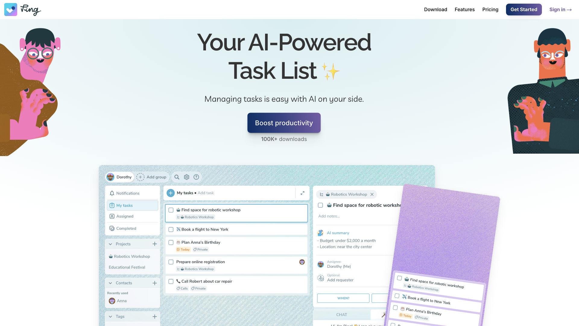 Ping: AI-Powered To Do List