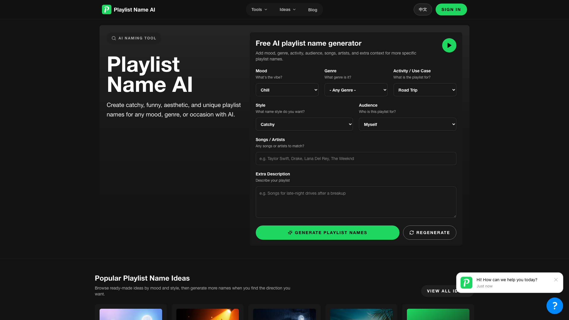 Playlist Name AI – Free AI Playlist Name Generator