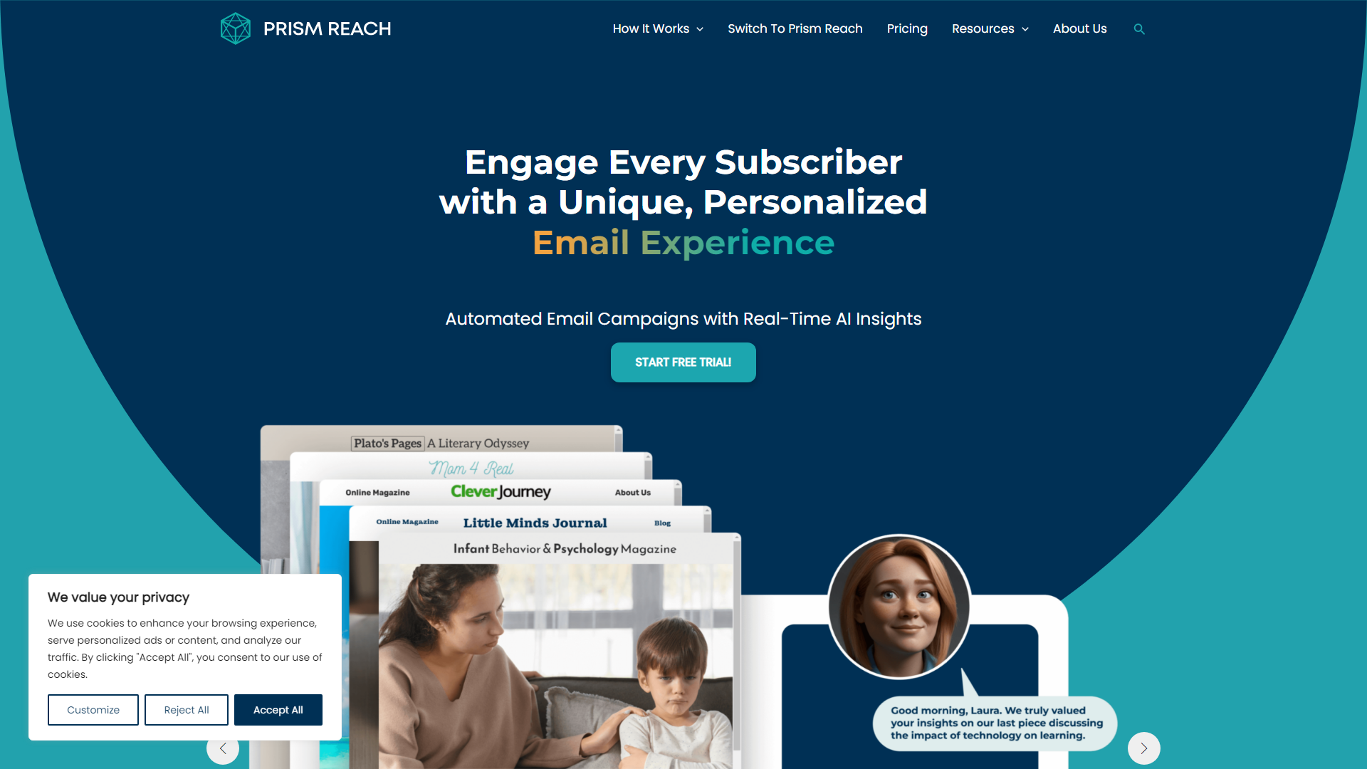 Engage Every Subscriber with Prism Reach's Personalized Emails