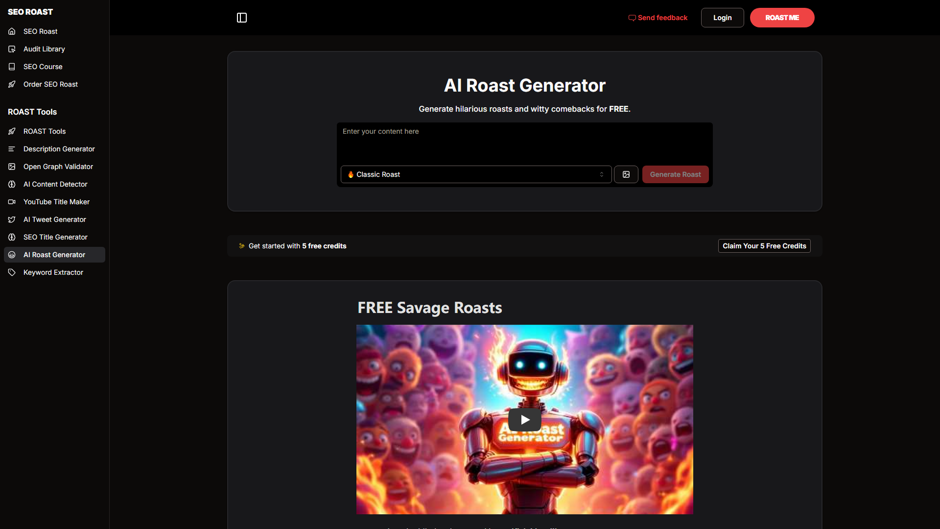 Free AI Roast Generator: Get Instantly Roasted For Free