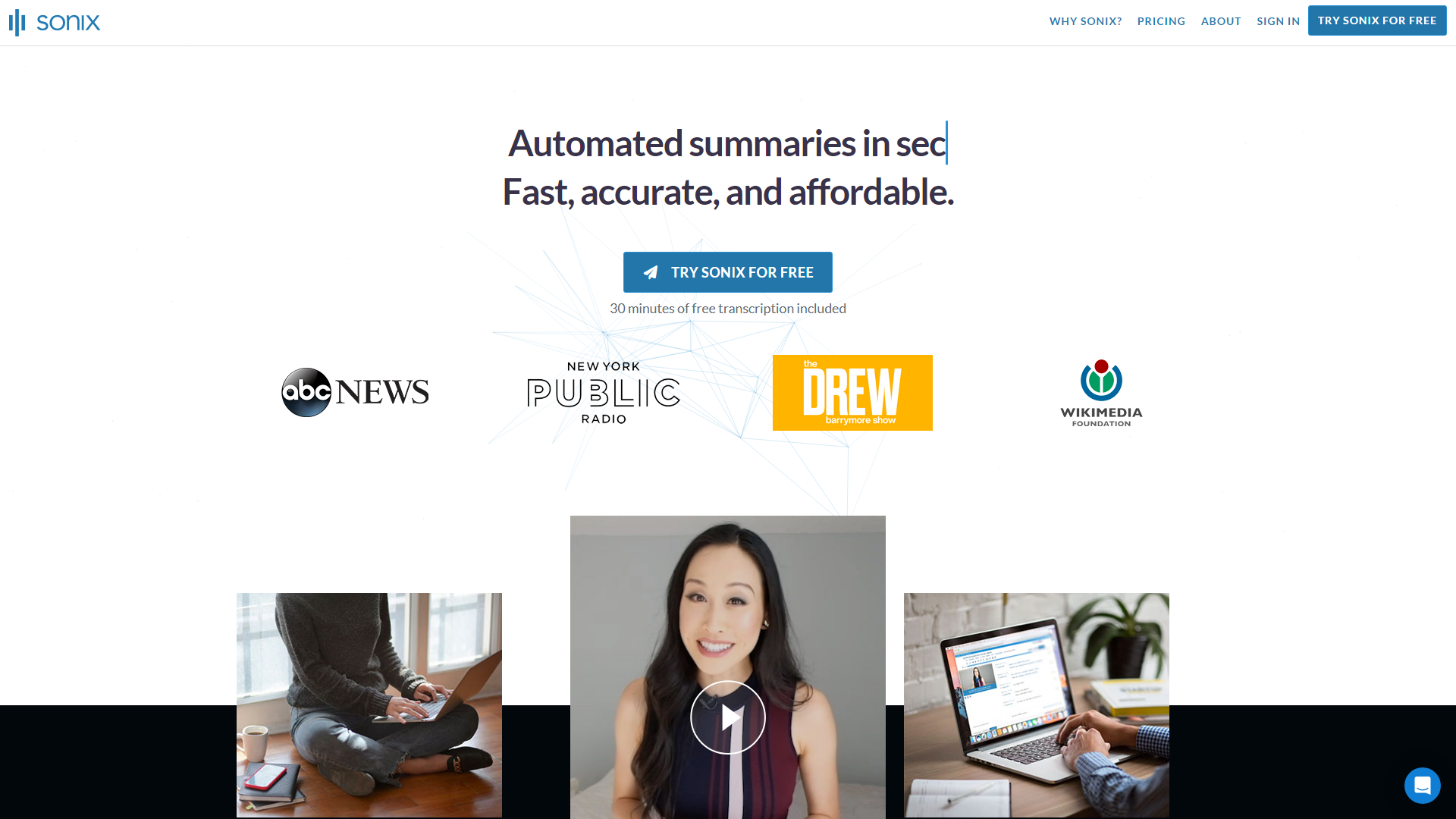 Automatically convert audio and video to text: Fast, Accurate, & Affordable | Sonix 自動將音頻和視頻轉換為文字：快速、準確且經濟實惠 | Sonix