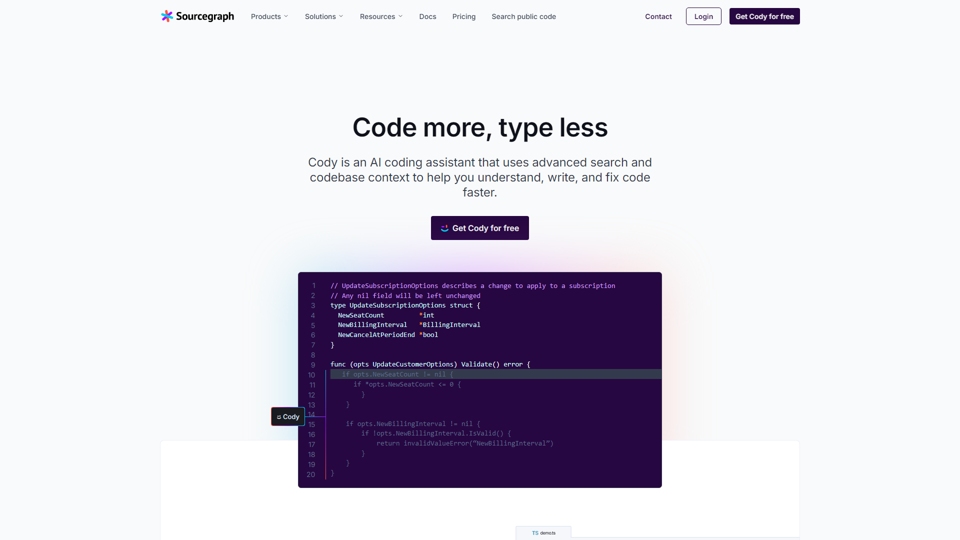 Cody | AI coding assistant