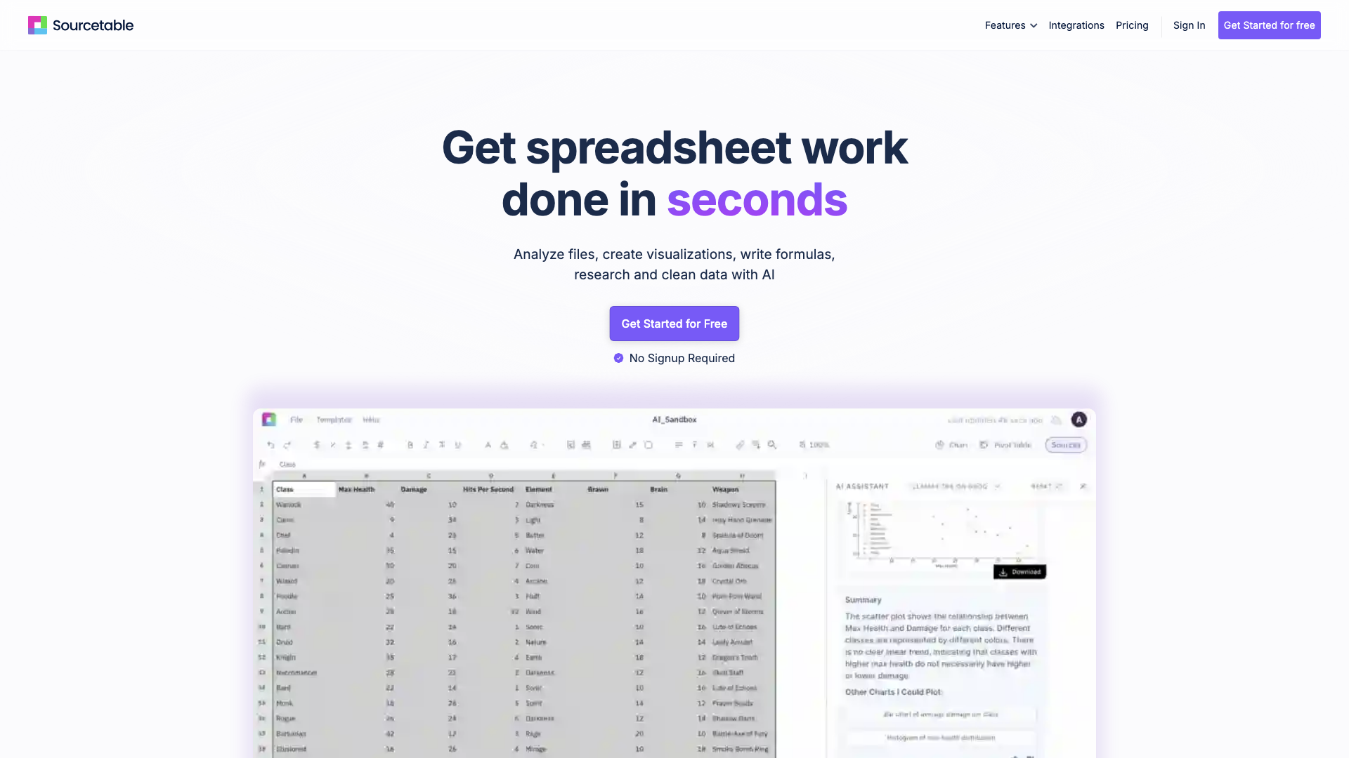 Sourcetable | Your AI Spreadsheet and Data Analyst