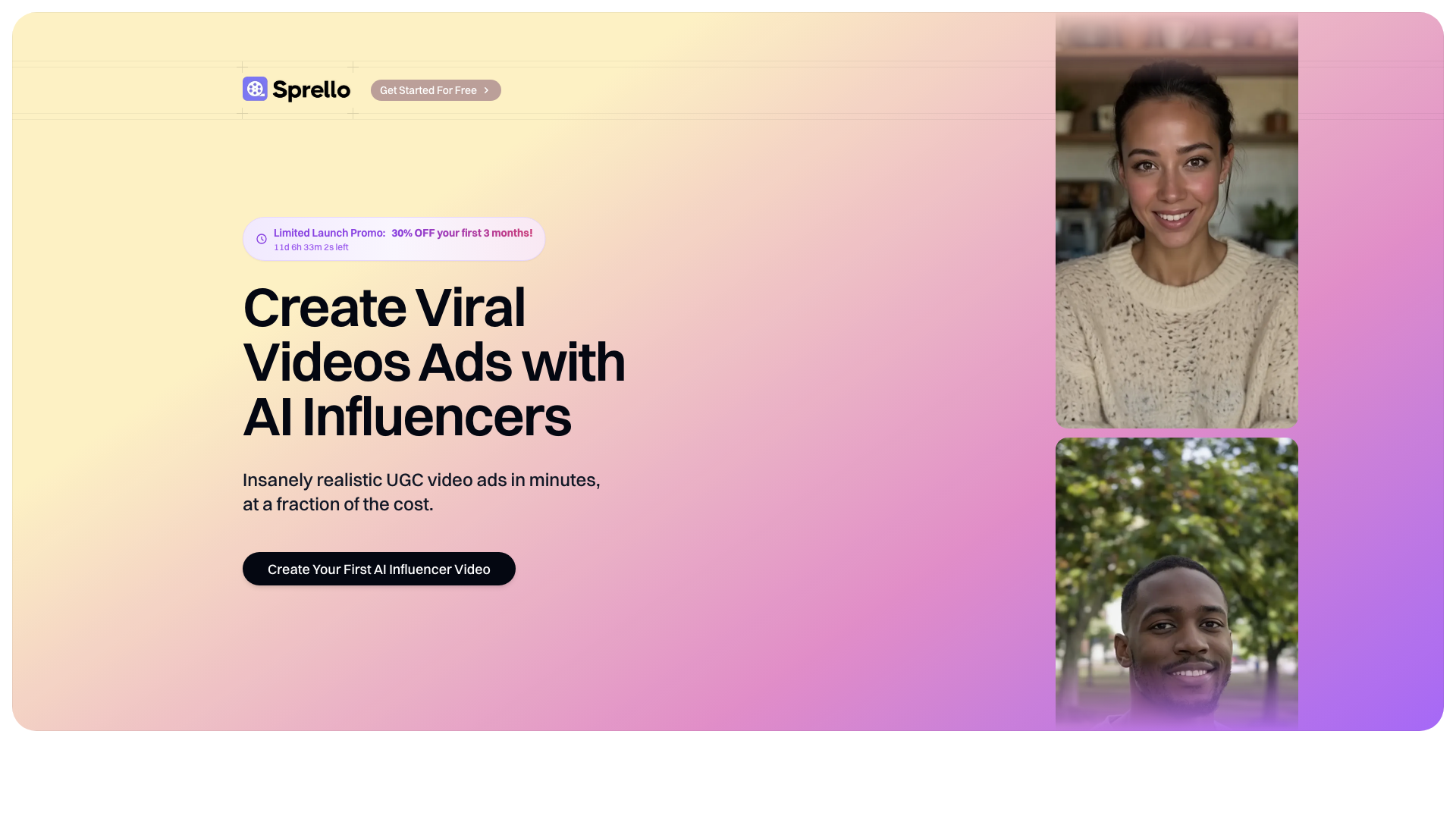 Sprello - Gere Anúncios em Vídeo com Influenciadores de IA