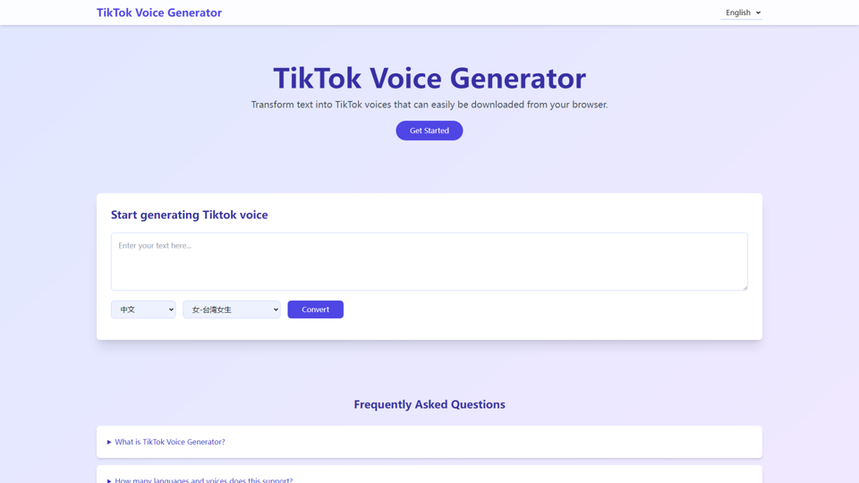 Free Text to TikTok Voice Generator