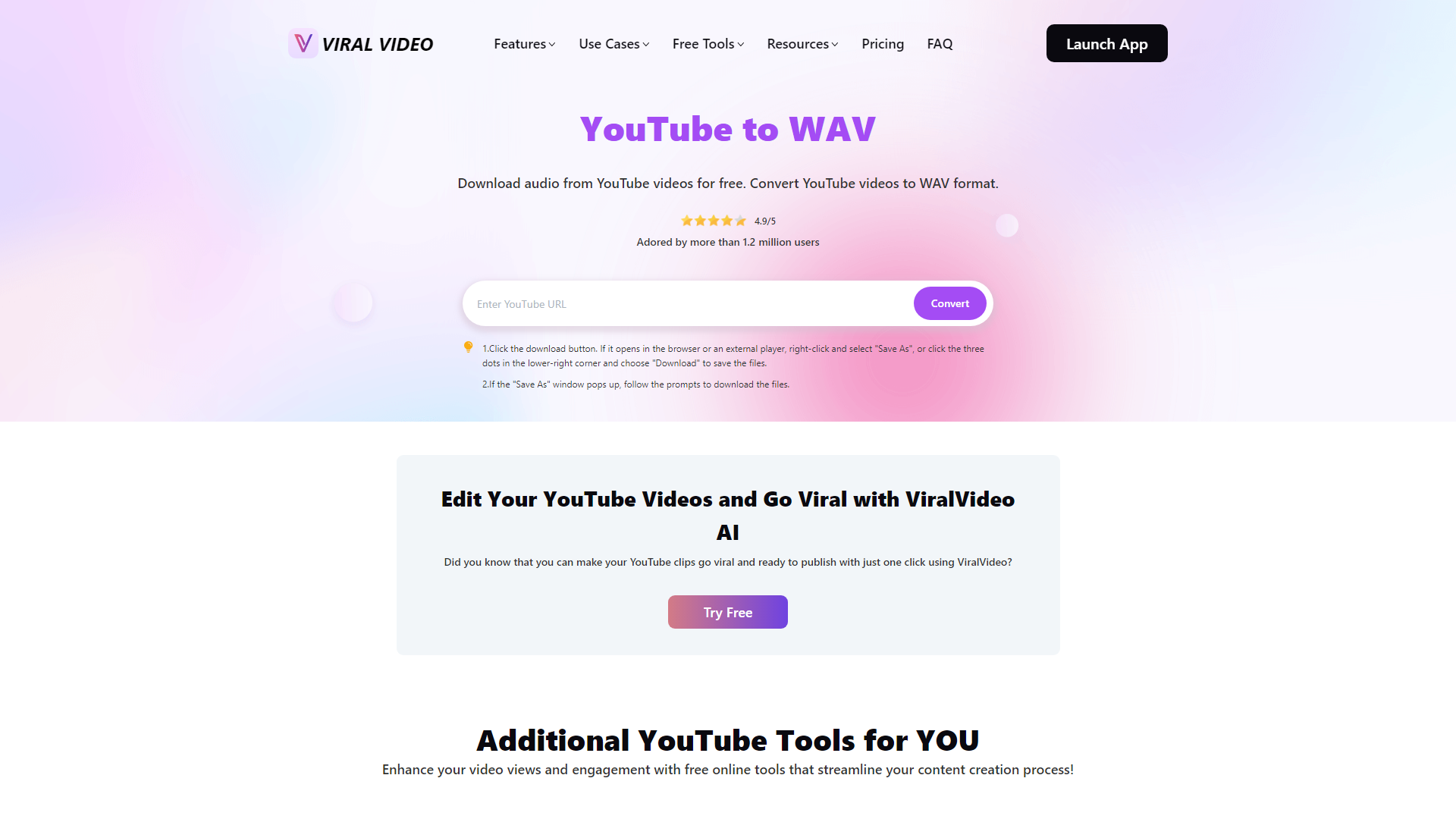 YouTube 轉 WAV 免費線上工具