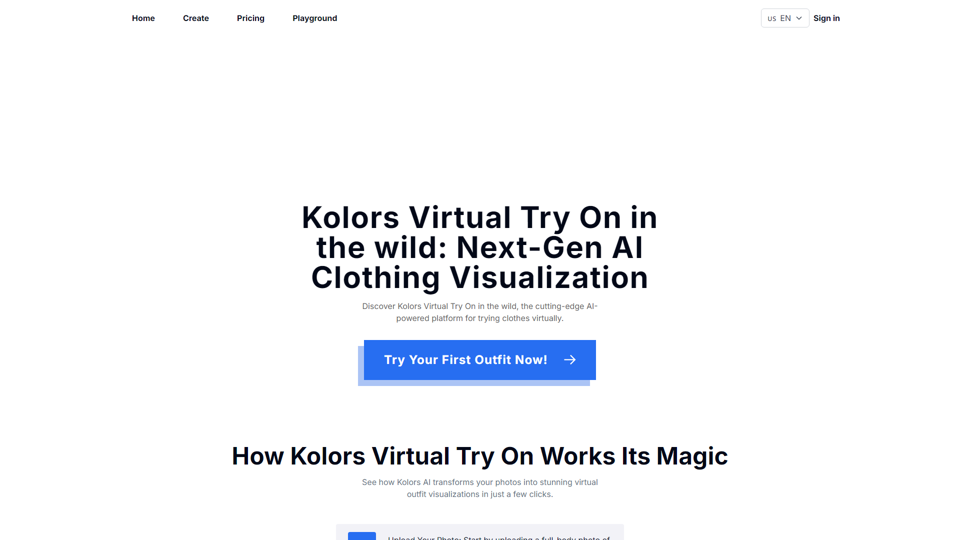 Kolors Virtual Try On: Visualizzazione di Abbigliamento AI Gratuita Online