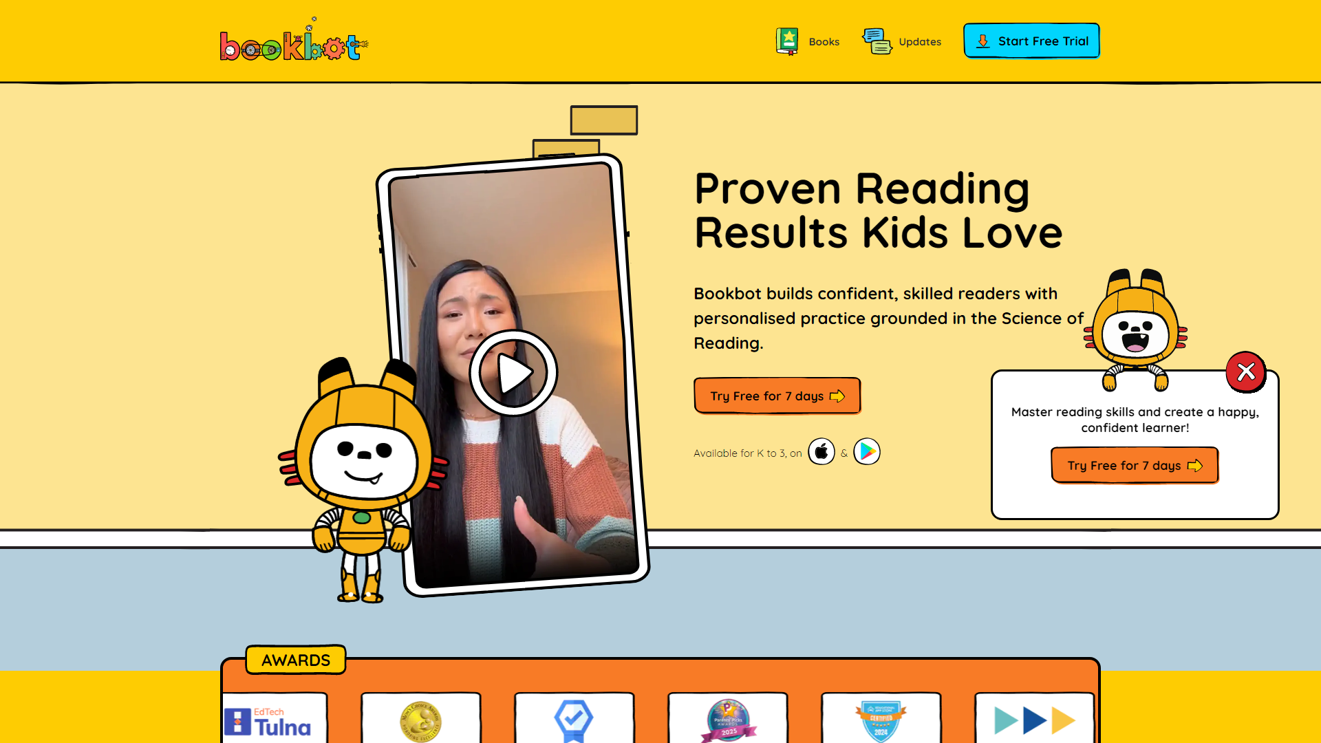 Learn to Read with Bookbot: Your AI Reading Tutor, Backed by Reading Science
