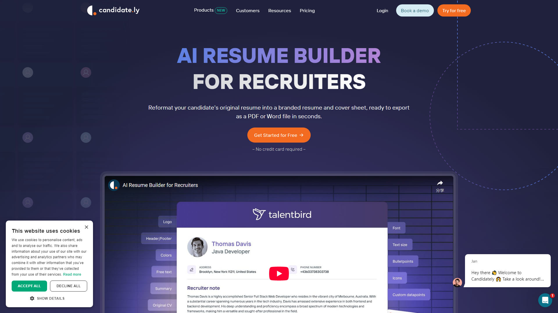 AI Resume Builder for Recruiters by Candidately