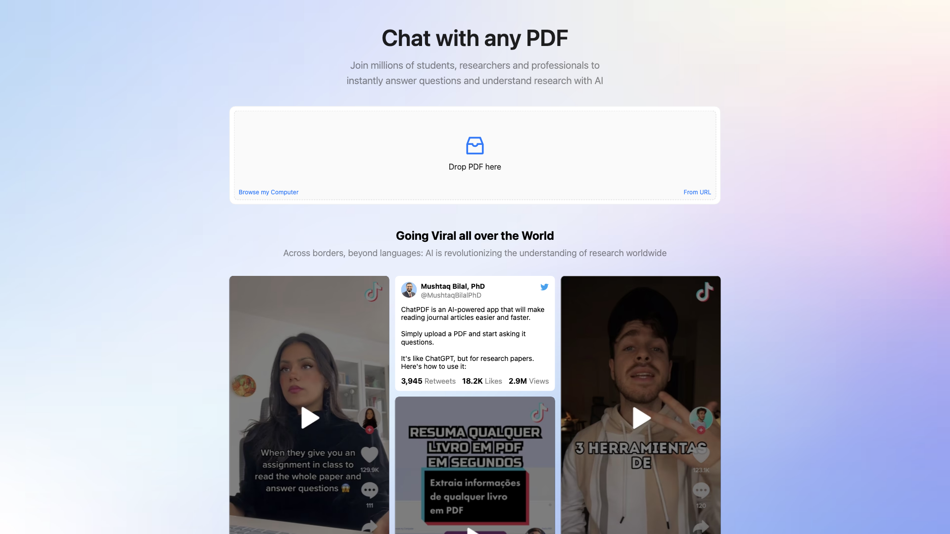 ChatPDF - PDF任何一个聊天 - #1免费PDF AI