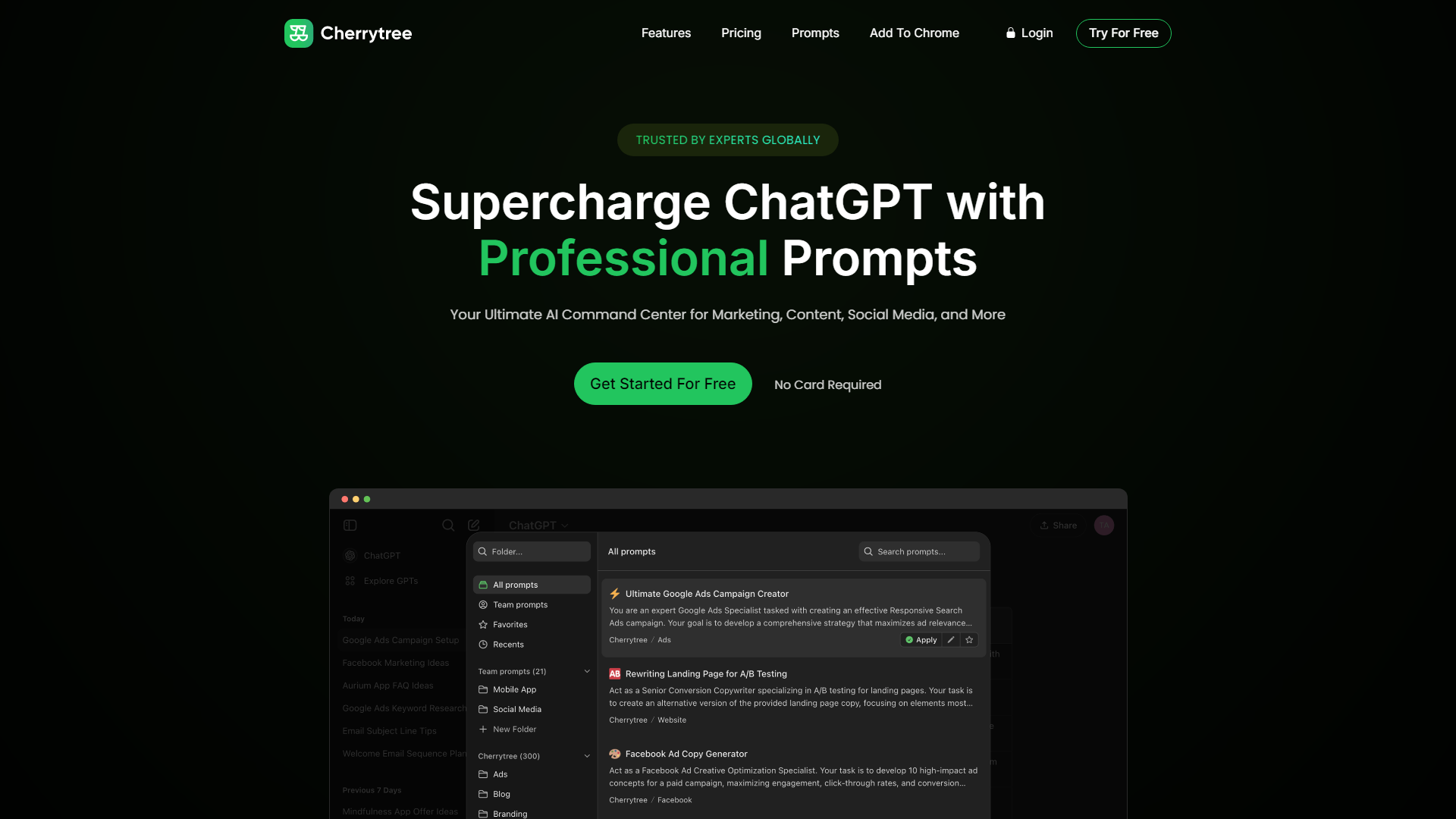 Cherrytree AI: Supercharge ChatGPT with Professional AI Prompts