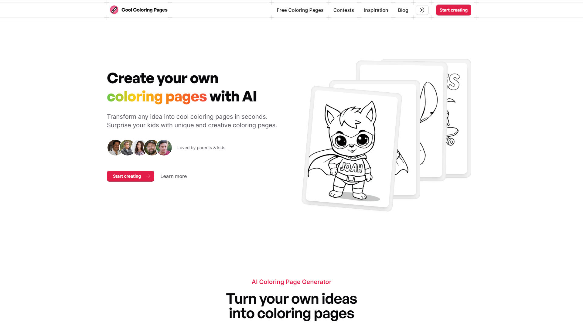 Cool Coloring Pages - AI Coloring Pages Generator