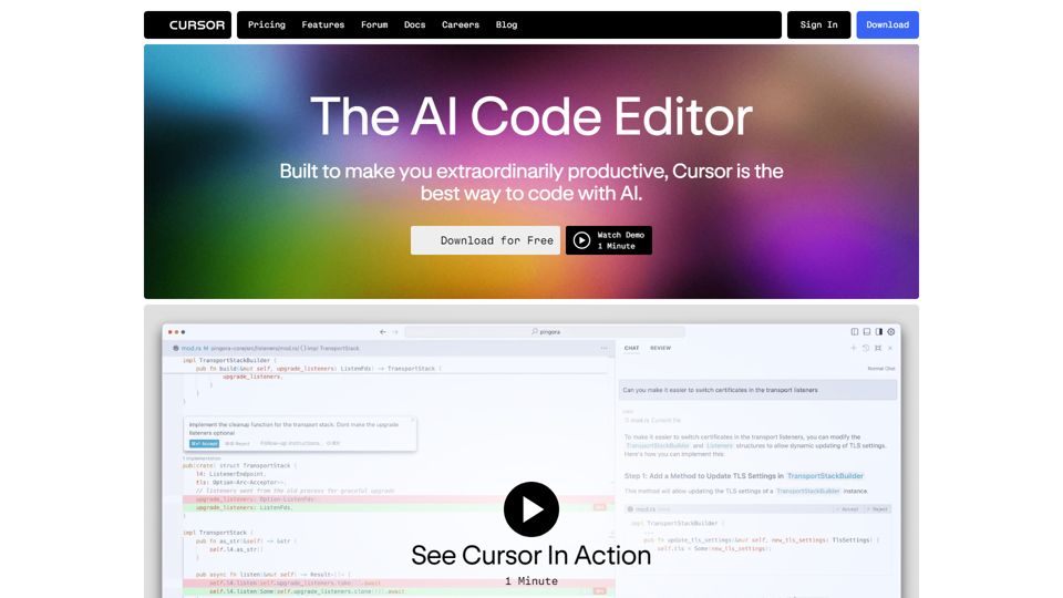 Cursore - L'Editor di Codice AI