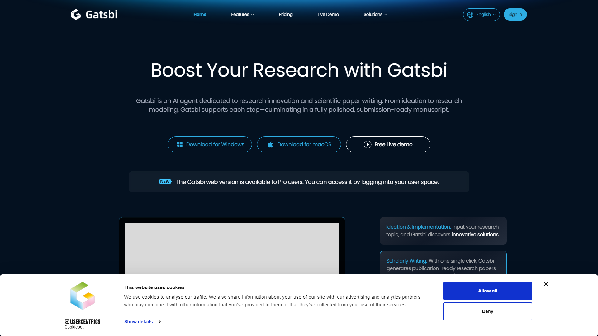 Gatsbi AI Research Assistant Scientific Paper Writer