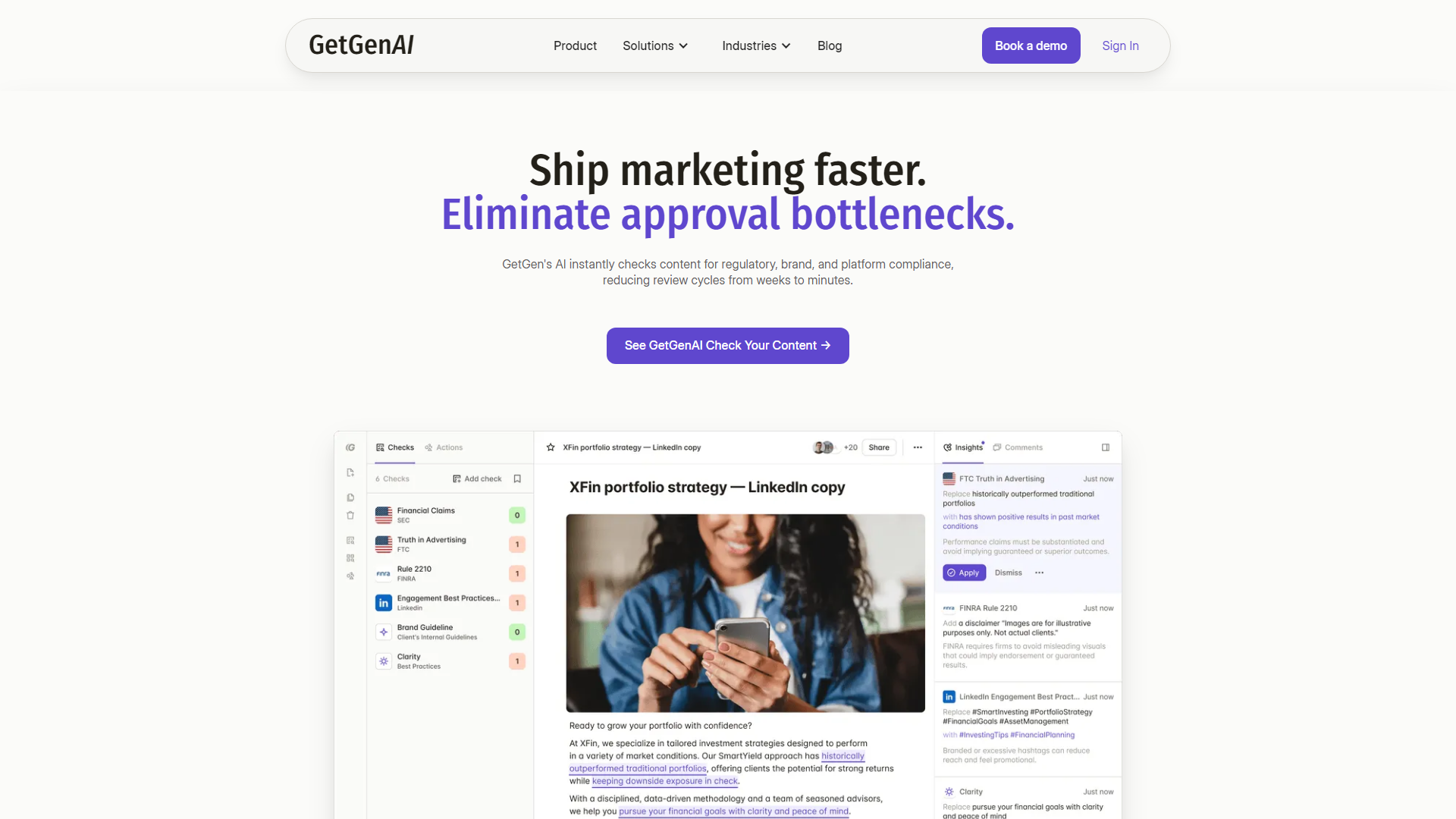 GetGenAI | AI-first marketing compliance solution