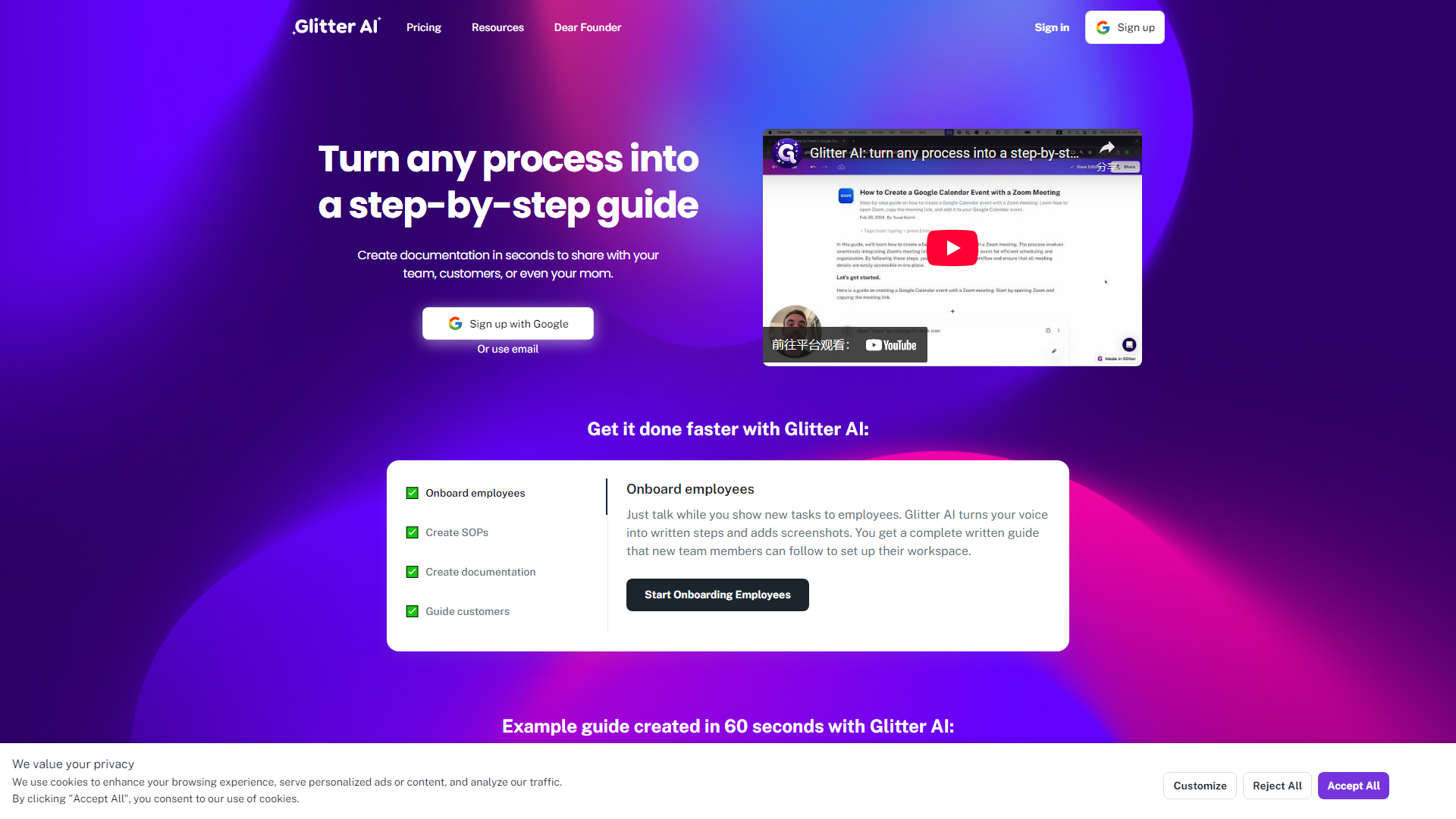 Glitter AI - Turn any process into a step-by-step guide