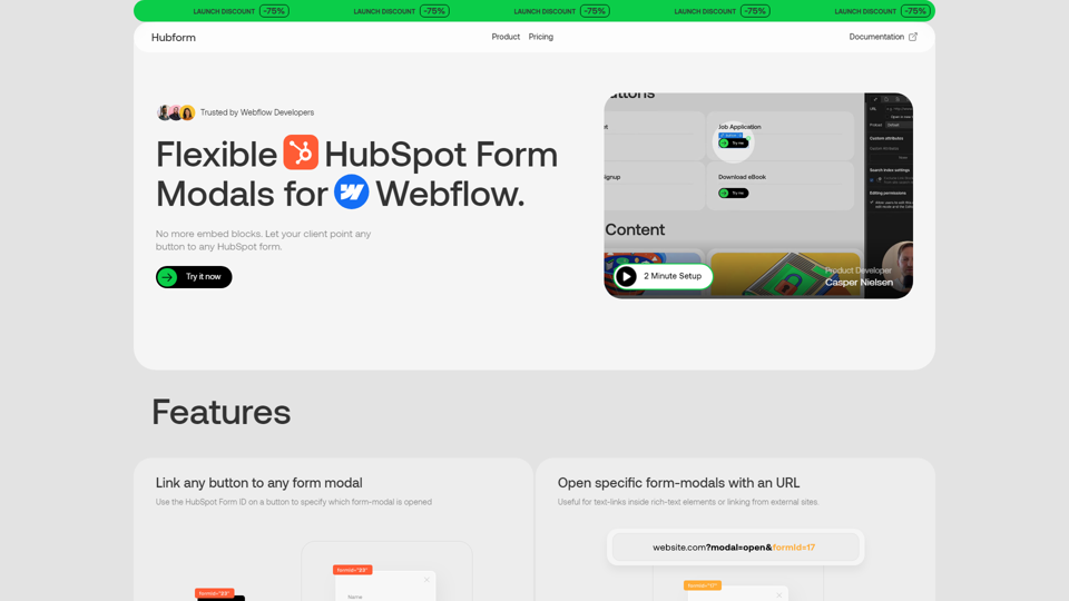 Webflow × HubSpot 表单 – Hubform