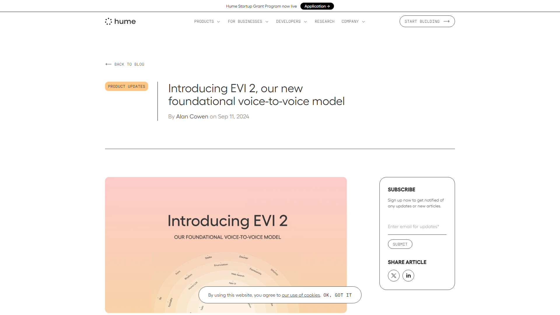 Apresentando o EVI 2, nosso novo modelo fundamental de voz para voz • Hume AI