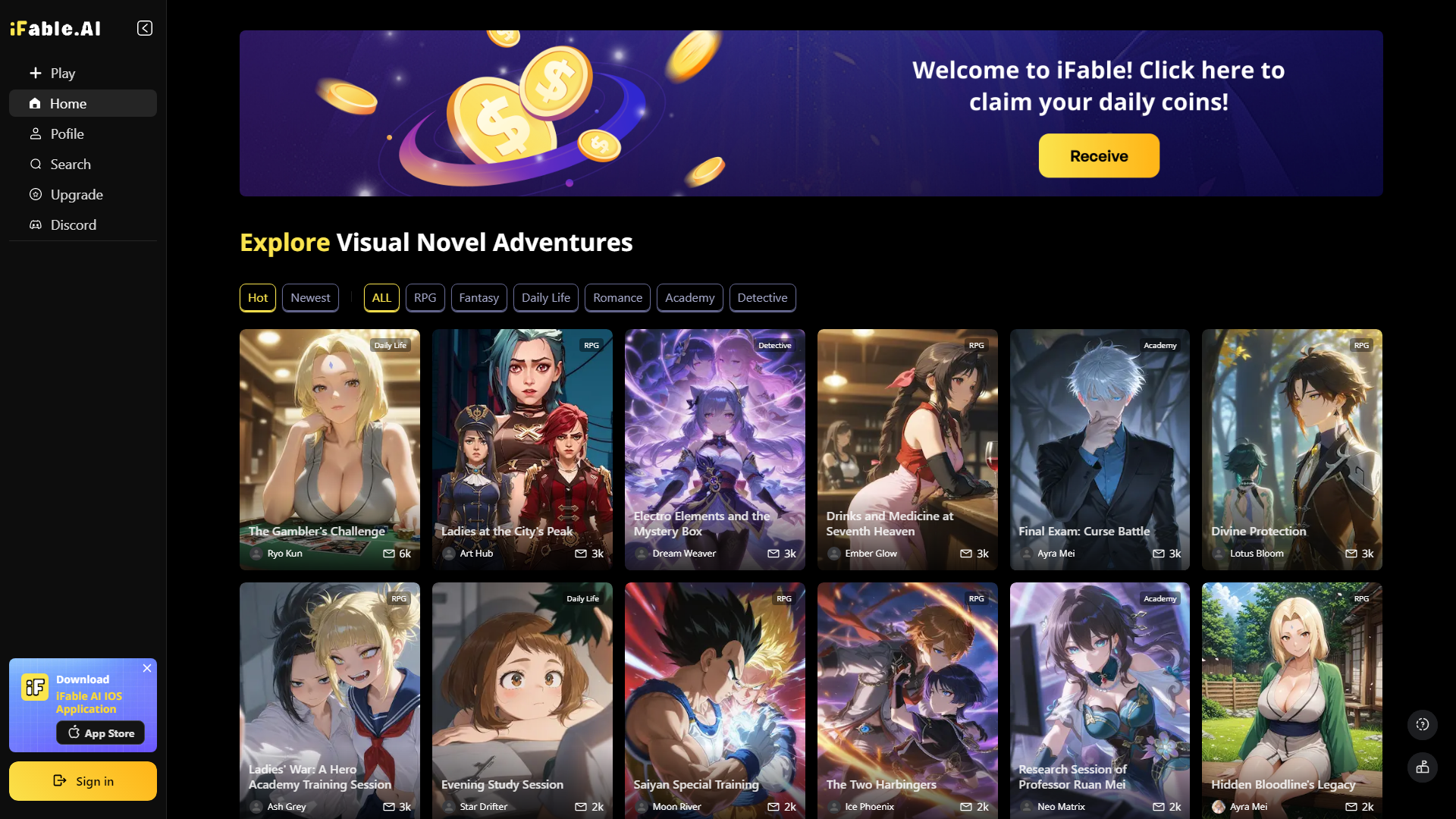 iFable | Anime Characters Role-play Game