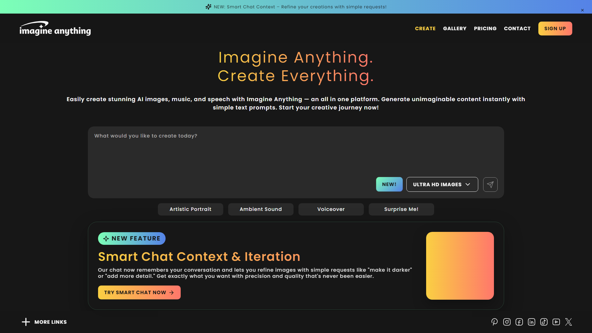 Immagina Qualsiasi Cosa | Generatore di Immagini AI Gratuito e Creatore d'Arte