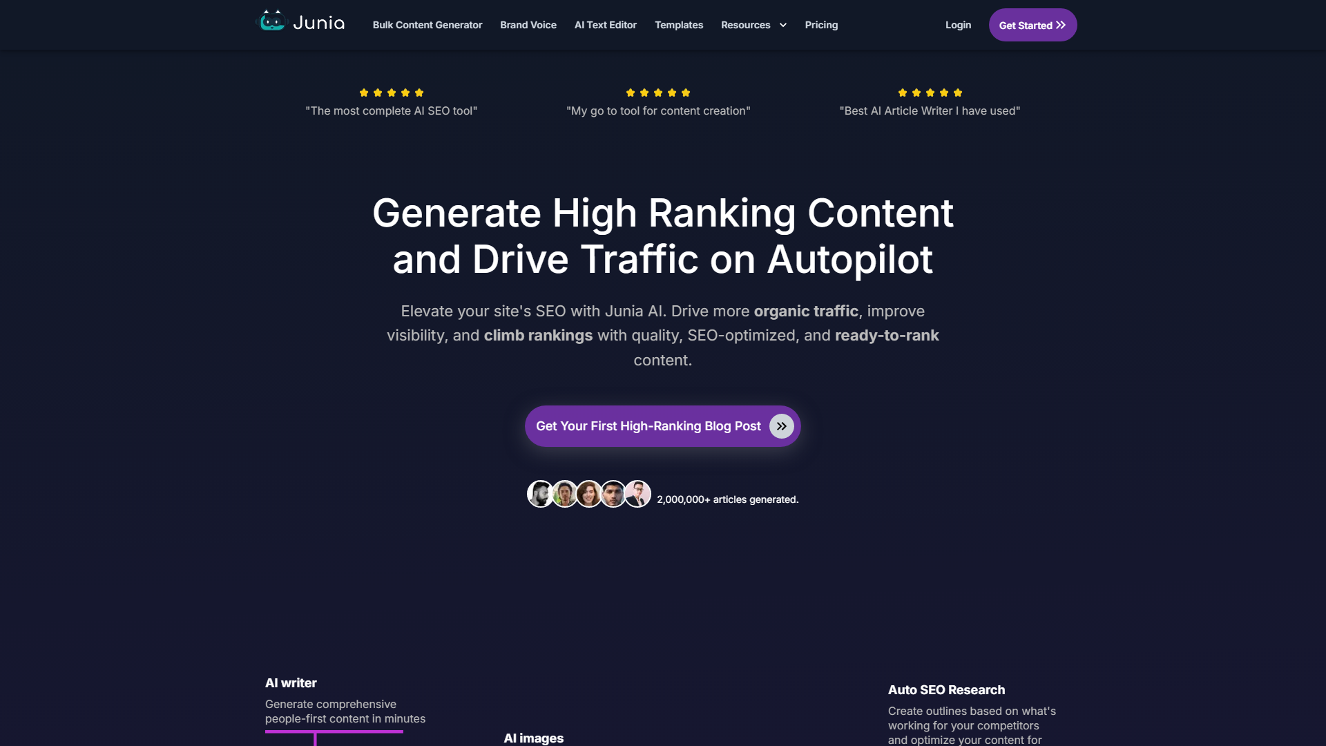 Junia AI - #1 AI Writer for SEO & Content Generation